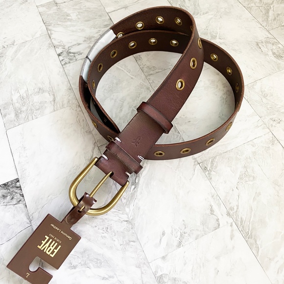 NEW Frye Grommet Leather Belt main image 4